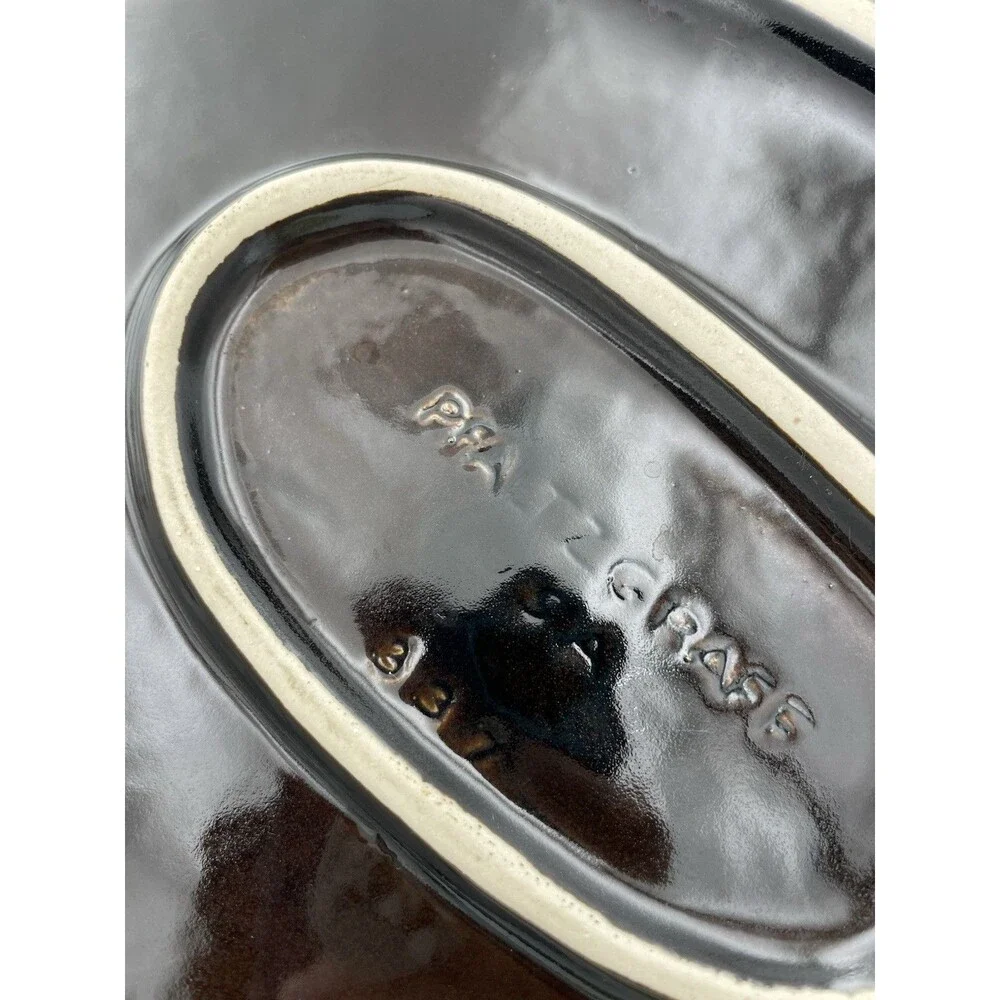 Pfaltzgraff Gourmet Brown Drip Oval Platter Serving Plate 15”